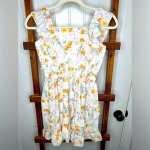 Girls Sleveless Ruffle Rare Edition Floral Sundress
